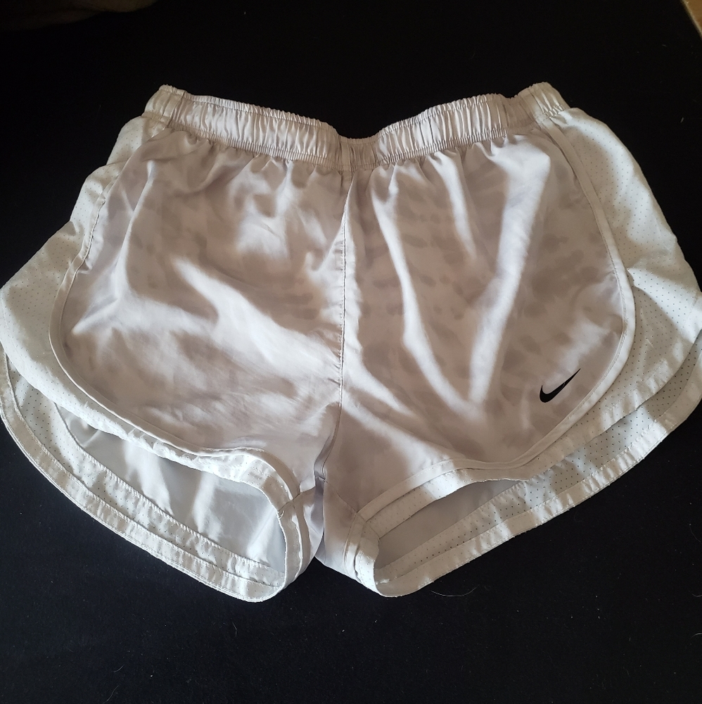 Nike dri fit shorts.  Size XL white w gray leopard